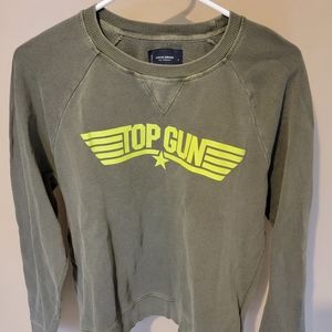 Lucky Brand Top Gun sweatshirt..size large. Olive green
